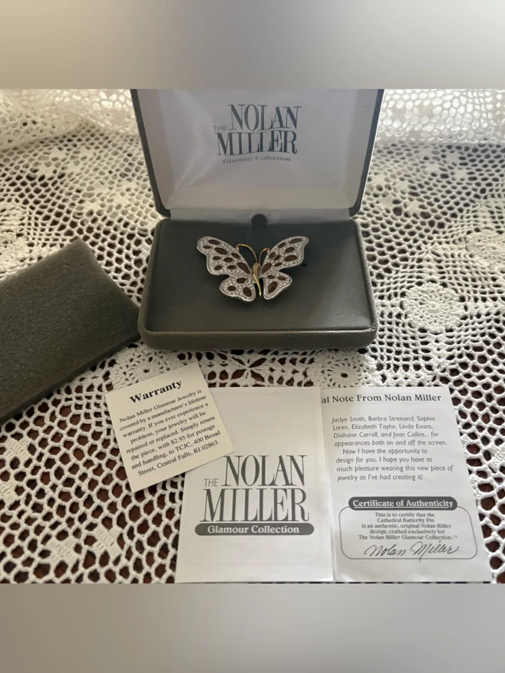 Vintage Nolan Miller Butterfly Brooch - “Glamour” collection
